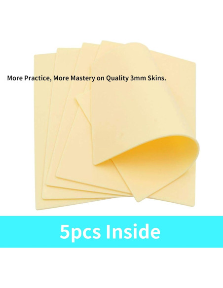 Piel de Práctica de Tatuaje BIGWASP 20.32x30.48 cm Doble Lado 5 Piezas Piel de Práctica de Tatuaje BIGWASP 20.32x30.48 cm Doble Lado 5 Piezas