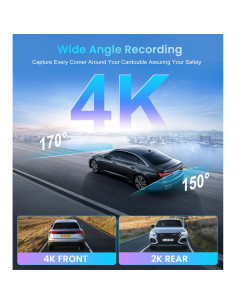 Cámara Dash 4K+2K Hannahcos con WiFi y Visión Nocturna 2