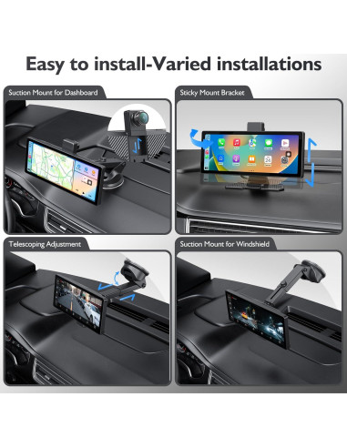 Pantalla Inalámbrica 10.26" Missee CarPlay 4K HD GPS