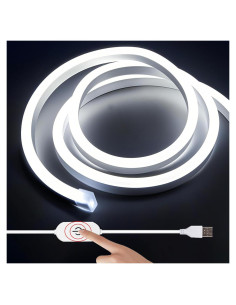 Tira de LED Blanca 1M USB LFKJ con Control Táctil y Flexible