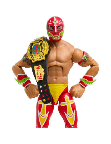 Figura de Acción Mattel WWE Elite Rey Mysterio 15 cm Detalles Realistas