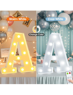 Letras Iluminadas Elnsivo E - Cartel LED Control Remoto 2