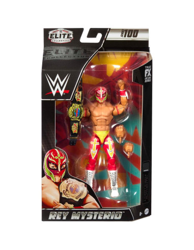 Figura de Acción Mattel WWE Elite Rey Mysterio 15 cm Detalles Realistas