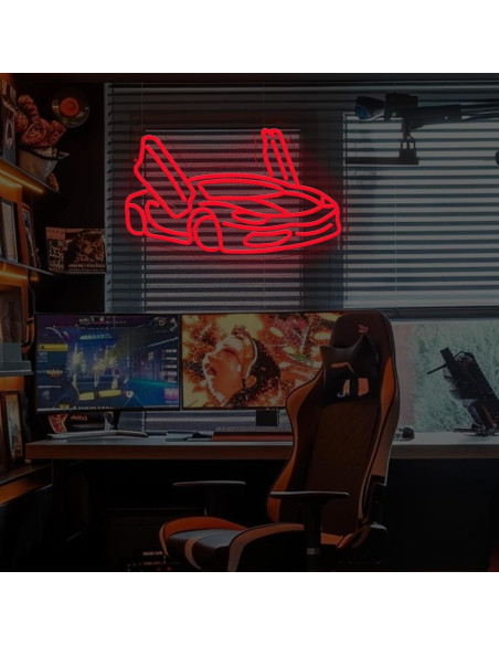 Luz de Neón LED Coche Deportivo TAGEEKOO 43.69x33.53cm