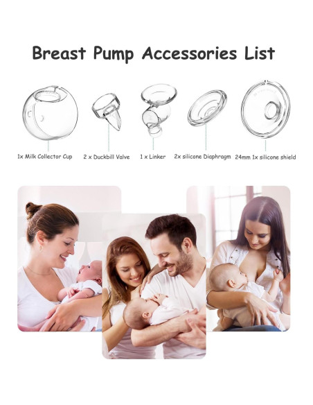 Accesorios para Extractor de Leche Gowing S12 24mm - 7 Piezas