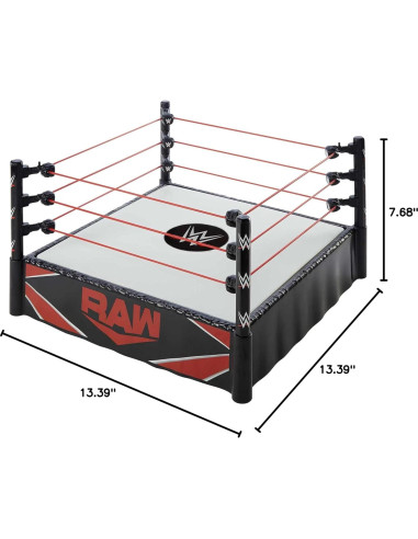 Anillo de Superestrella WWE Mattel con Alfombra y Cuerdas 35.56 cm