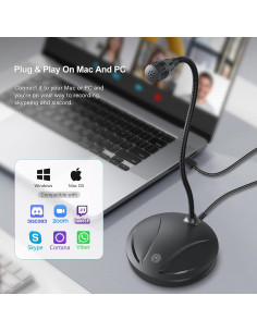 Micrófono USB de Escritorio CMOCIIY 610 con Brazo Ajustable 2