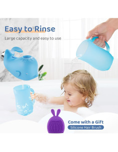 Taza de Enjuague para Bebés HOLINDK - Silicona 700 mL Azul 2