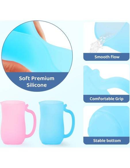 Taza de Enjuague para Bebés HOLINDK - Silicona 700 mL Azul Taza de Enjuague para Bebés HOLINDK - Silicona 700 mL Azul