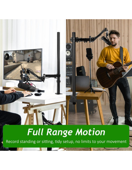 Brazo de Micrófono Frgyee Ajustable para Shure SM7B y Blue Yeti