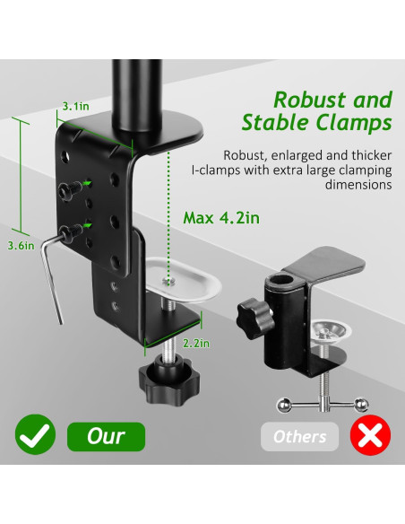 Brazo de Micrófono Frgyee Ajustable para Shure SM7B y Blue Yeti