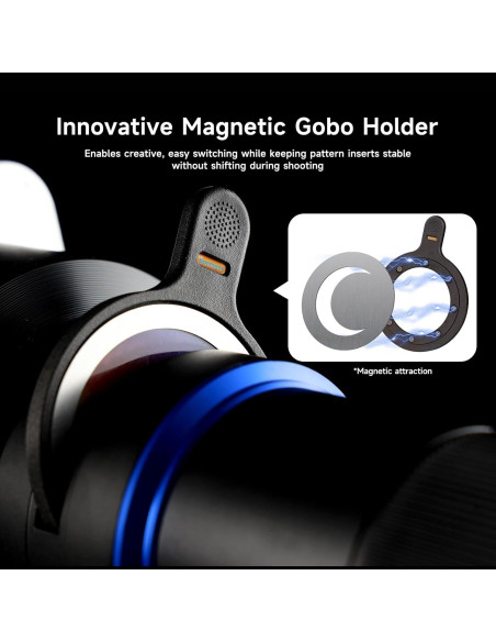 Kit de Fotografía Bussi Snoot Óptico con 30 Gobos y Soporte