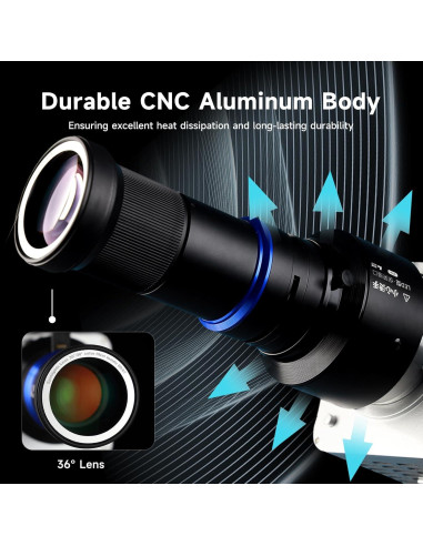 Kit de Fotografía Bussi Snoot Óptico con 30 Gobos y Soporte