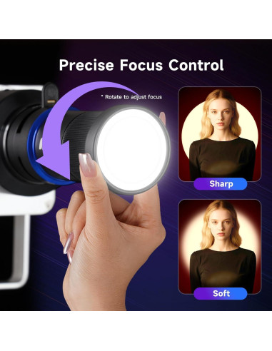 Kit de Fotografía Bussi Snoot Óptico con 30 Gobos y Soporte