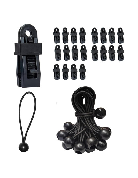 40 Clips de Agarre de Bloqueo qiyeyeye para Carpa y Lona