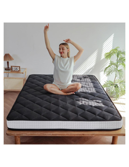 Colchón Futón Grueso MAXYOYO 15.24 cm Negro para Suelo