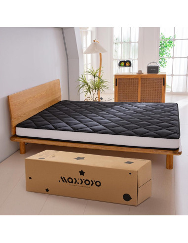 Colchón Futón Grueso MAXYOYO 15.24 cm Negro para Suelo