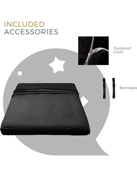 Colchón Futón Grueso MAXYOYO 15.24 cm Negro para Suelo