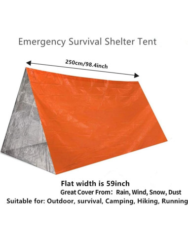Tienda de Emergencia JUBSOSCAMP para 2 Personas 250x150 cm