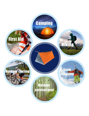 Tienda de Emergencia JUBSOSCAMP para 2 Personas 250x150 cm