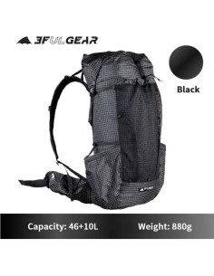 Mochila de Escalada 3F UL GEAR QiDian Pro 46+10L Negra 2