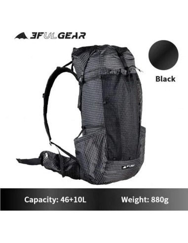 Mochila de Escalada 3F UL GEAR QiDian Pro 46+10L Negra