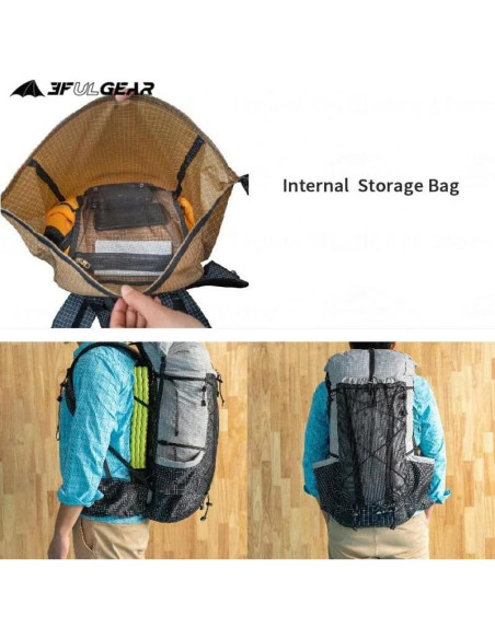 Mochila de Escalada 3F UL GEAR QiDian Pro 46+10L Negra