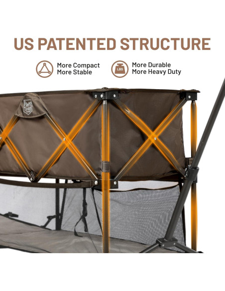 Carro Plegable Timber Ridge Doble Decker 204kg Marrón