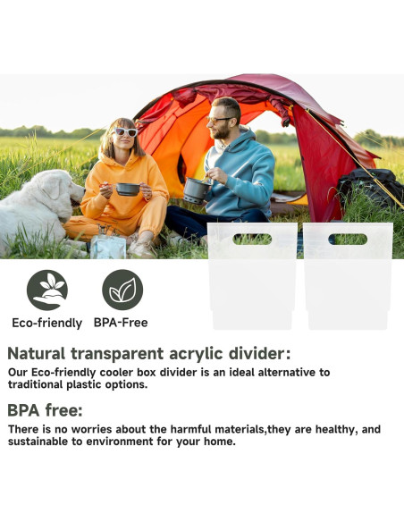 Divisor Acrílico Transparente LUVCOSY para Cooler YETI Roadie 48/60
