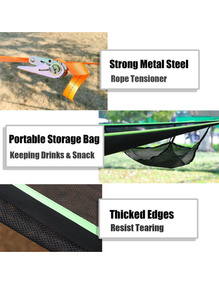 Hamaca Triangular Multi Persona Enthuney 4m 136kg Camping