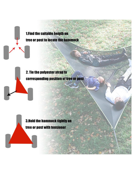 Hamaca Triangular Multi Persona Enthuney 4m 136kg Camping