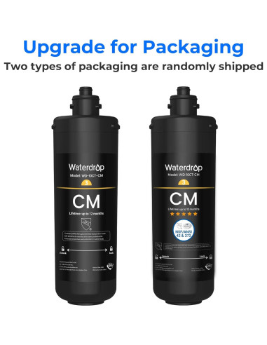 Filtro de Agua Bajo Fregadero Waterdrop WD-10CM, Reemplazo 12 Meses