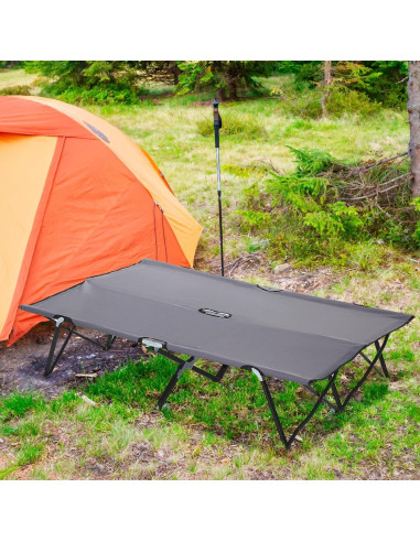 Cama Plegable para 2 Personas Gris - 193x125 cm - 136 kg