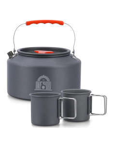 Juego de Tetera de Camping INFOOD 2.5L con 2 Tazas y Bolsa