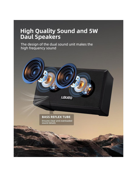 Amplificador de guitarra LEKATO GA-02 5W Bluetooth recargable