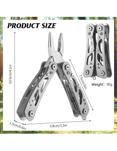 Multiherramienta Compacta Lasnten 6 Piezas Acero Inoxidable 2