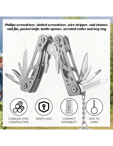 Multiherramienta Compacta Lasnten 6 Piezas Acero Inoxidable