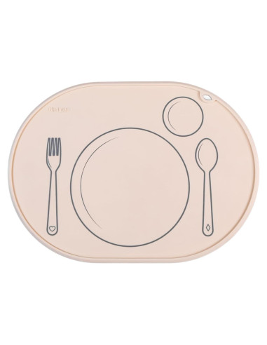 Mantel Individual Ovalado Chamos Montessori Beige 36x26 cm