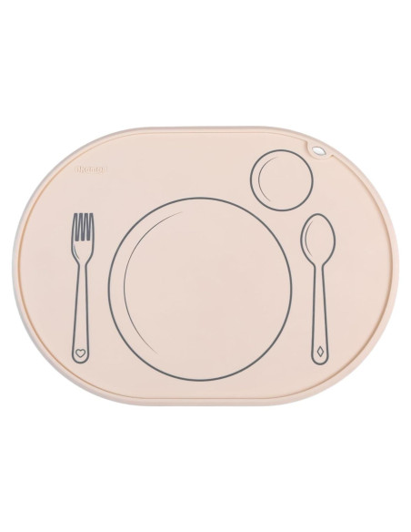 Mantel Individual Ovalado Chamos Montessori Beige 36x26 cm