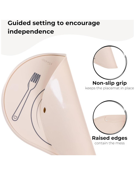 Mantel Individual Ovalado Chamos Montessori Beige 36x26 cm