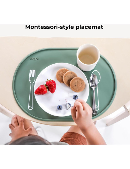 Mantel Individual Ovalado Chamos Montessori Beige 36x26 cm