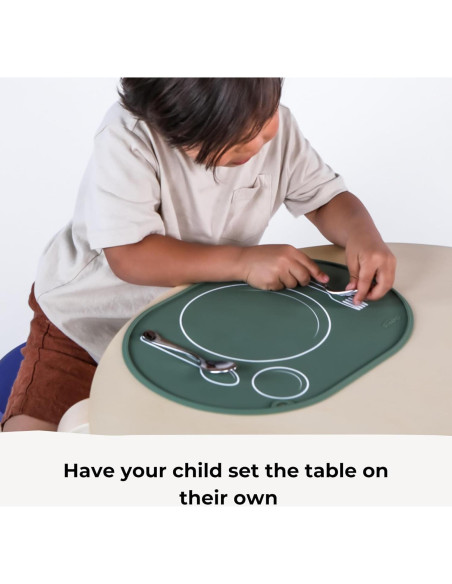 Mantel Individual Ovalado Chamos Montessori Beige 36x26 cm