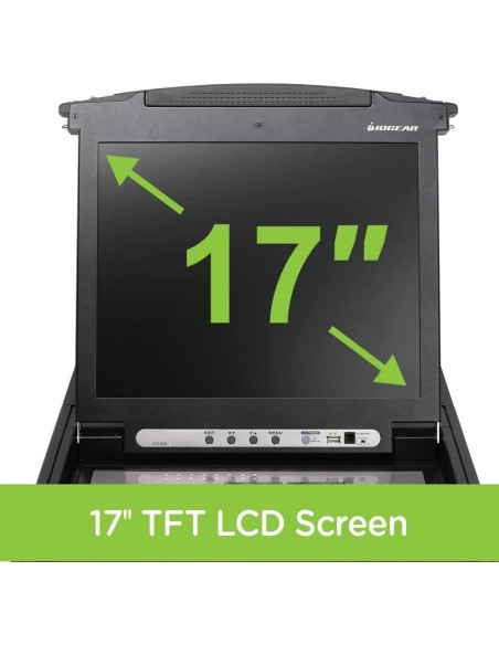 Consola KVM IOGEAR GCL1800 1 Puerto 17" LCD Teclado Táctil