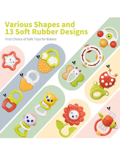 Juego de 12 Sonajeros para Bebés Cuterabit con Estuche 2