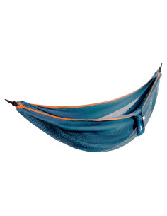 Hamaca Doble de Malla Vivere - Capacidad 181 kg - Azul/Naranja