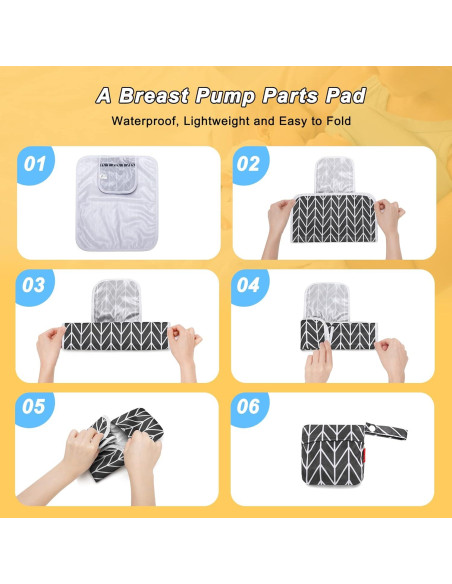 Bolsa Extractor de Leche Damero con Alfombrilla Impermeable