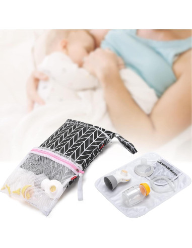 Bolsa Extractor de Leche Damero con Alfombrilla Impermeable