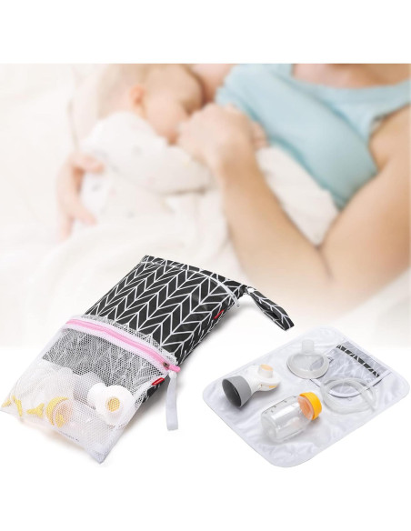 Bolsa Extractor de Leche Damero con Alfombrilla Impermeable