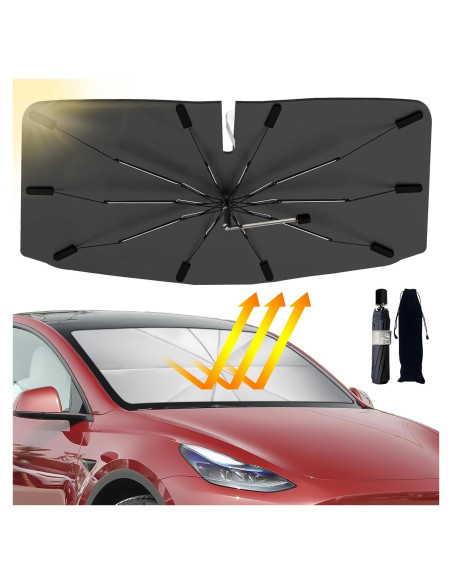 Sombrilla para Parabrisas JASVIC 145x84 cm Gris Plegable