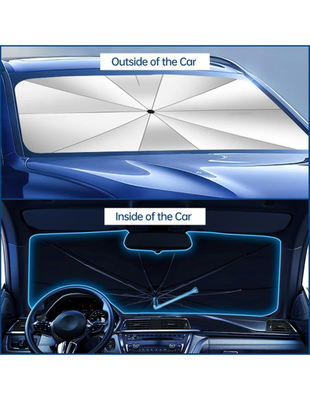 Sombrilla para Parabrisas JASVIC 145x84 cm Gris Plegable